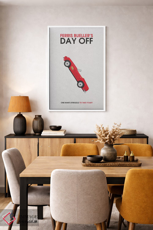 تابلو مینیمال پوستر جایگزین مینی مالیستی روز تعطیل فریس بولر اثر پوپیت - D5W