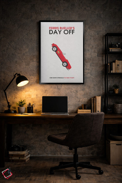 تابلو مینیمال پوستر جایگزین مینی مالیستی روز تعطیل فریس بولر اثر پوپیت - D6B