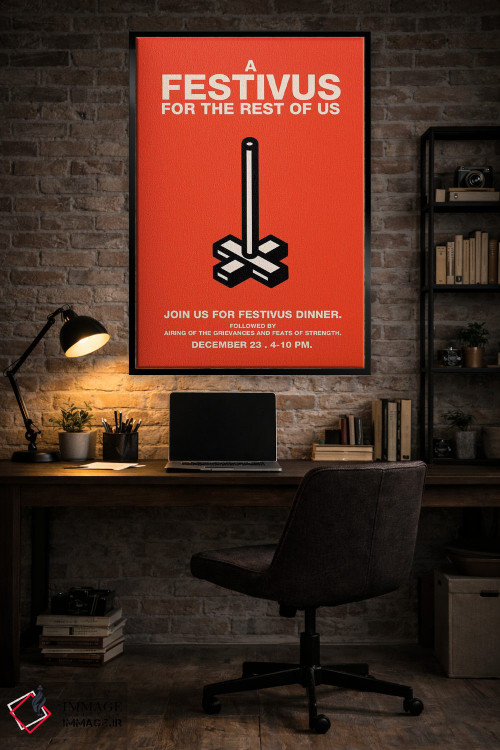 تابلو مینیمال پوستر دعوت سبک قدیمی فستیوس شاد اثر پوپیت - D6B