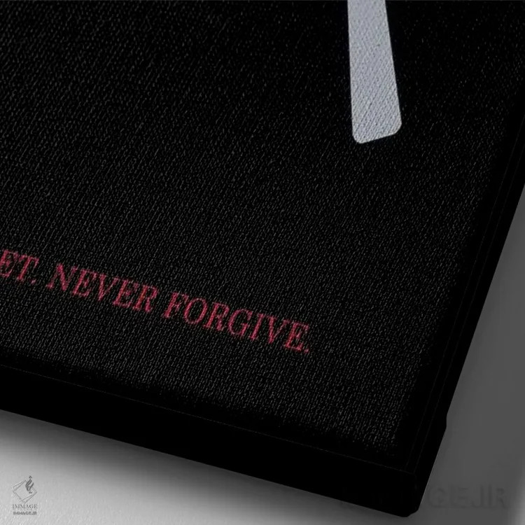 تابلو مینیمال پوستر مینی مالیستی سوئینی تاد اثر پوپیت - نمای نزدیک بافت بوم