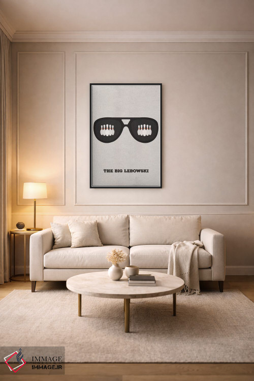 تابلو مینیمال پوستر مینی مالیستی بیگ لبوسکی ۲ اثر پوپیت - D4B