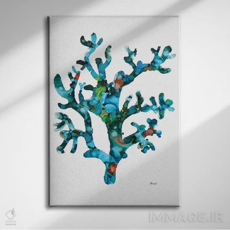 تابلو دکوراتیو مرجان دریایی ۱ اثر پتی من - نمای روبهرو روی دیوار