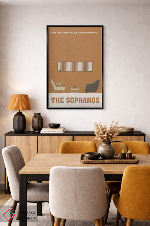 تابلو مینیمال پوستر مینی مالیستی سوپرانوها ۱ اثر پوپیت - D6B