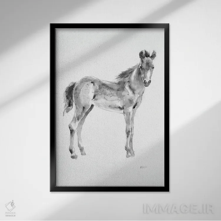 تابلو مدرن در مزرعه ۱ اثر پتی من - نمای قابدار مشکی