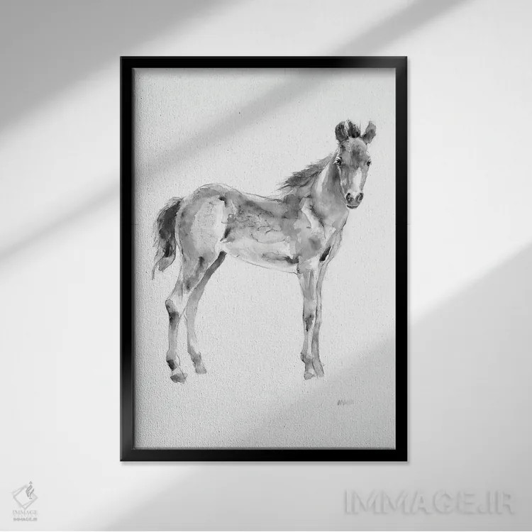 تابلو مدرن در مزرعه ۱ اثر پتی من - نمای قابدار مشکی