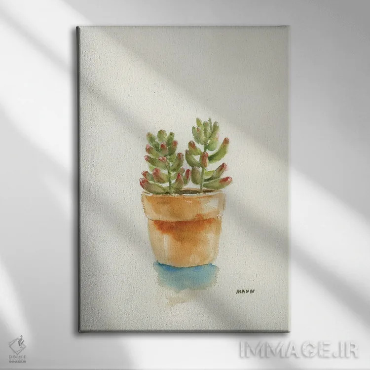 تابلو دکوراتیو ساکولنت III اثر پتی من - نمای روبهرو روی دیوار