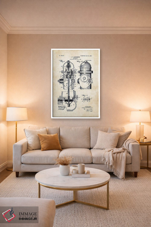 تابلو دکوراتیو شیر هیدرانت آتش نشانی اثر پتنت ۷۷ - D2W