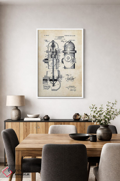 تابلو دکوراتیو شیر هیدرانت آتش نشانی اثر پتنت ۷۷ - D4W