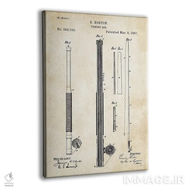 تابلو دکوراتیو چوب ماهی گیری عتیقه اثر پتنت ۷۷ - نمای پرسپکتیو محصول
