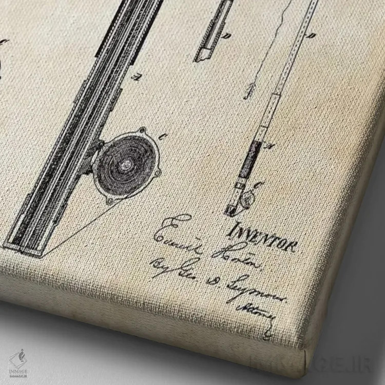 تابلو دکوراتیو چوب ماهی گیری عتیقه اثر پتنت ۷۷ - نمای نزدیک بافت بوم