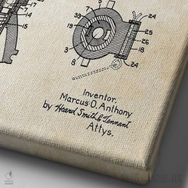 تابلو دکوراتیو نارنجک دستی اثر پتنت ۷۷ - نمای نزدیک بافت بوم