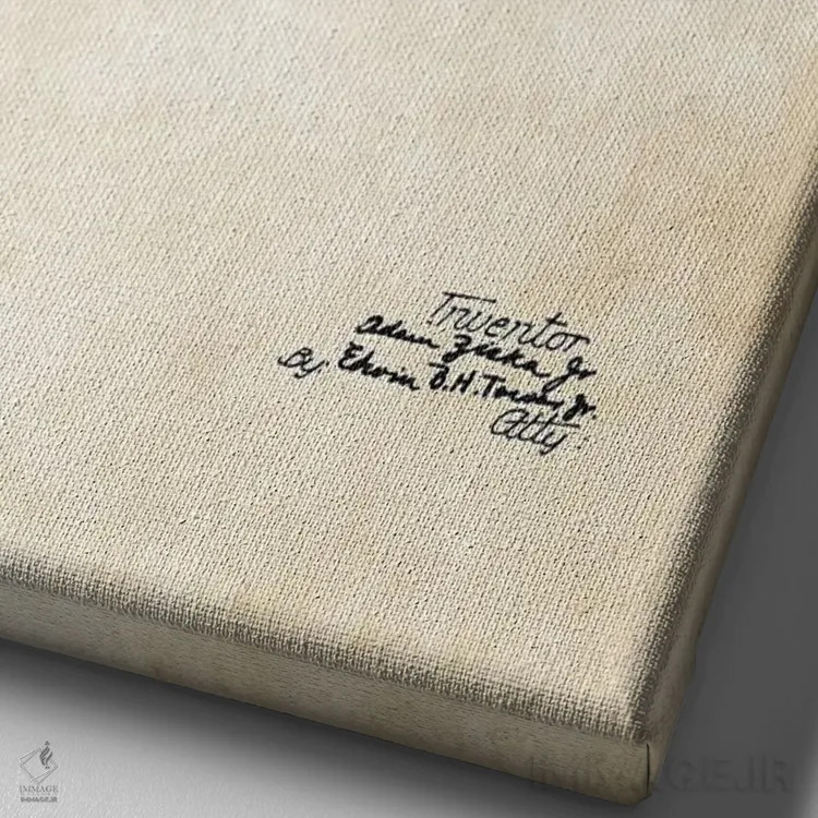 تابلو دکوراتیو موتورسیکلت هارلی دیویدسون اثر پتنت ۷۷ - نمای نزدیک بافت بوم