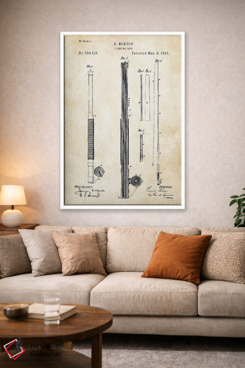 تابلو دکوراتیو چوب ماهی گیری عتیقه اثر پتنت ۷۷ - D1W