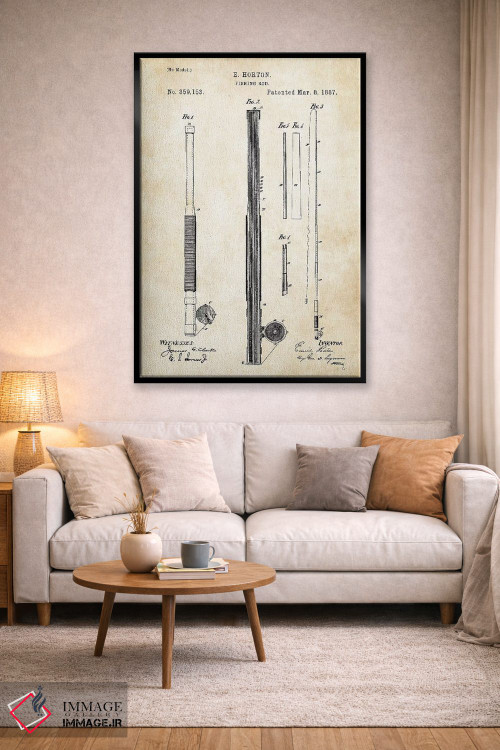 تابلو دکوراتیو چوب ماهی گیری عتیقه اثر پتنت ۷۷ - D3B