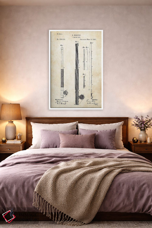 تابلو دکوراتیو چوب ماهی گیری عتیقه اثر پتنت ۷۷ - D4W