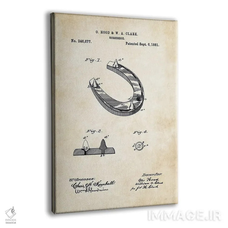 تابلو دکوراتیو نعل اسب اثر پتنت ۷۷ - نمای پرسپکتیو محصول