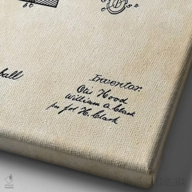 تابلو دکوراتیو نعل اسب اثر پتنت ۷۷ - نمای نزدیک بافت بوم