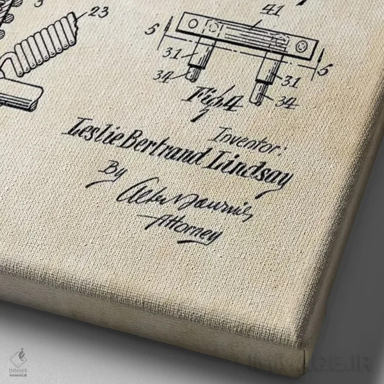 تابلو دکوراتیو دروازه هاکی روی یخ اثر پتنت ۷۷ - نمای نزدیک بافت بوم