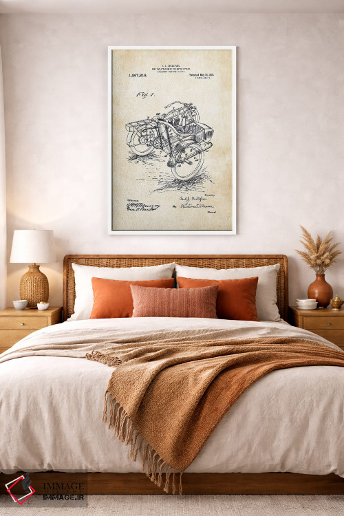 تابلو دکوراتیو سایدکار هارلی دیویدسون اثر پتنت ۷۷ - D5W