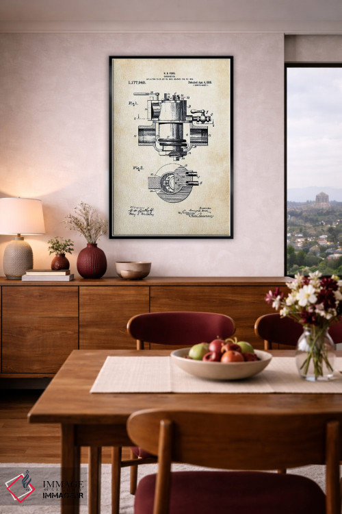 تابلو دکوراتیو کاربراتور هنری فورد اثر پتنت ۷۷ - D5B