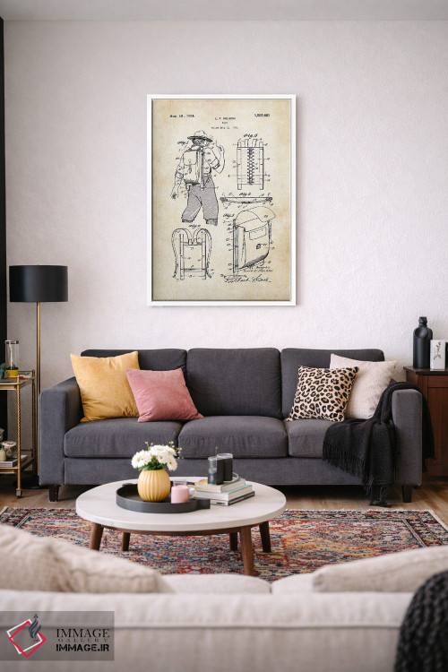 تابلو دکوراتیو کوله پشتی کوهنوردی و کمپینگ اثر پتنت ۷۷ - D3W