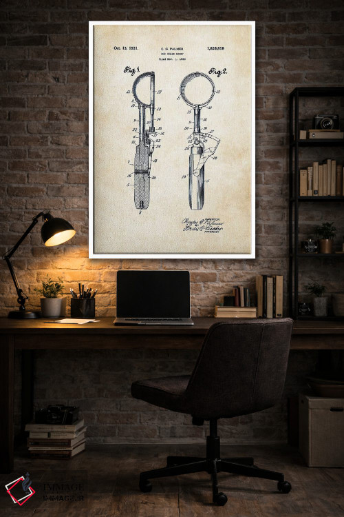 تابلو دکوراتیو اسکوپ بستنی اثر پتنت ۷۷ - D3W