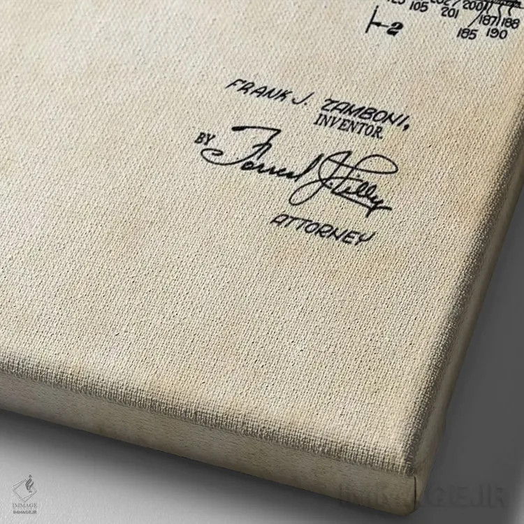 تابلو دکوراتیو دستگاه صاف کننده یخ زامبونی اثر پتنت ۷۷ - نمای نزدیک بافت بوم