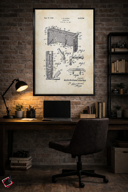 تابلو دکوراتیو دروازه هاکی روی یخ اثر پتنت ۷۷ - D6B