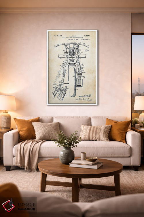 تابلو دکوراتیو موتورسیکلت اینباور اثر پتنت ۷۷ - D1W