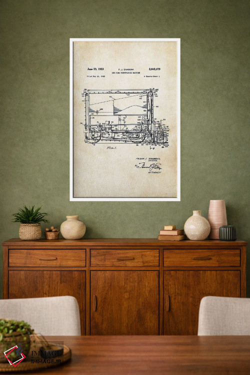 تابلو دکوراتیو دستگاه صاف کننده یخ زامبونی اثر پتنت ۷۷ - D1W