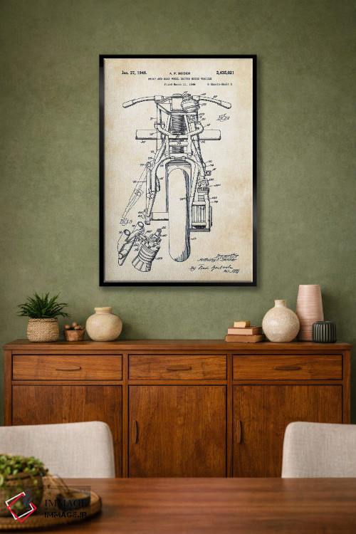 تابلو دکوراتیو موتورسیکلت اینباور اثر پتنت ۷۷ - D3B