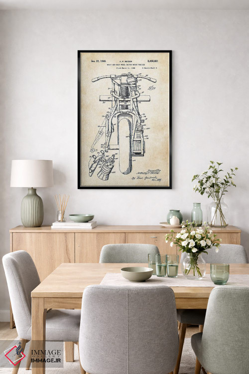 تابلو دکوراتیو موتورسیکلت اینباور اثر پتنت ۷۷ - D5B