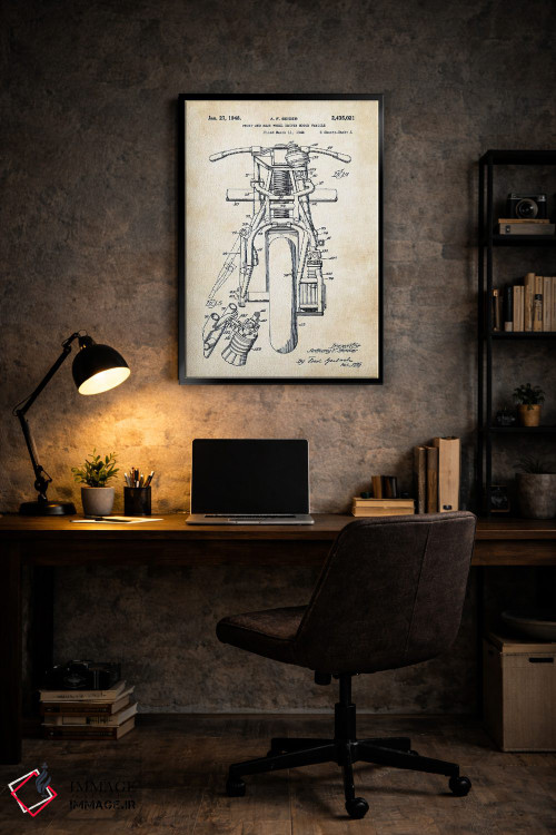 تابلو دکوراتیو موتورسیکلت اینباور اثر پتنت ۷۷ - D6B