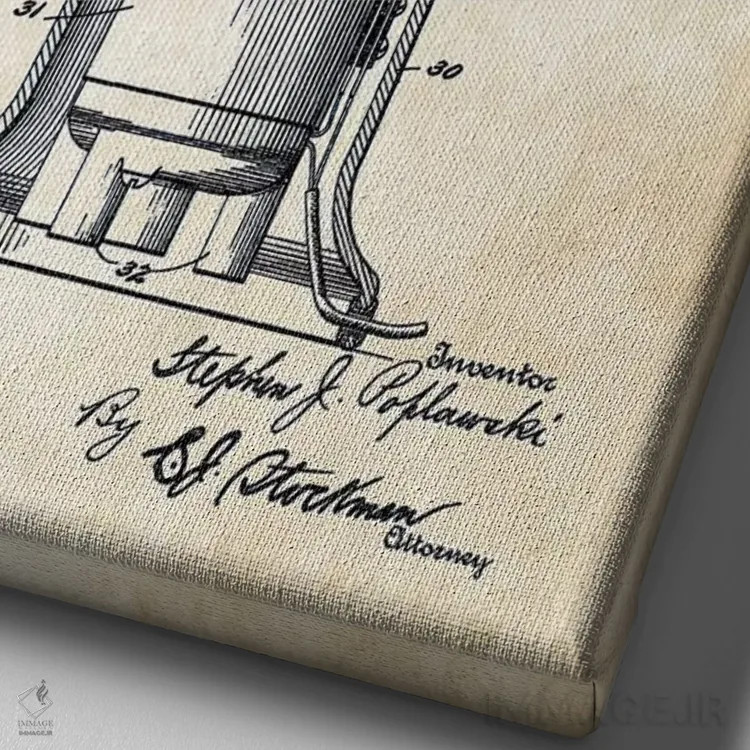 تابلو دکوراتیو مخلوط کن آشپزخانه اثر پتنت ۷۷ - نمای نزدیک بافت بوم