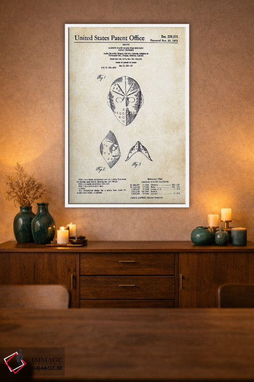 تابلو دکوراتیو ماسک هاکی جیسون ورهیز اثر پتنت ۷۷ - D1W