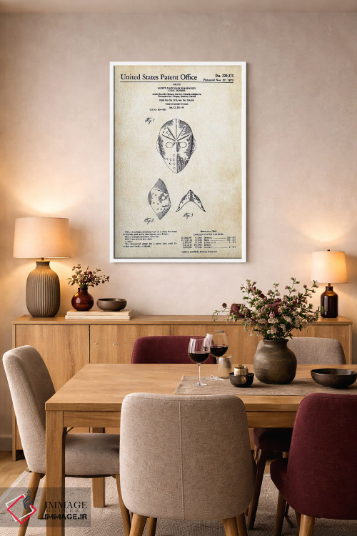 تابلو دکوراتیو ماسک هاکی جیسون ورهیز اثر پتنت ۷۷ - D6W