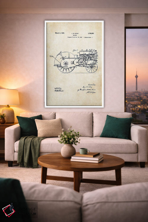 تابلو دکوراتیو تراکتور جان دیر اثر پتنت ۷۷ - D1W