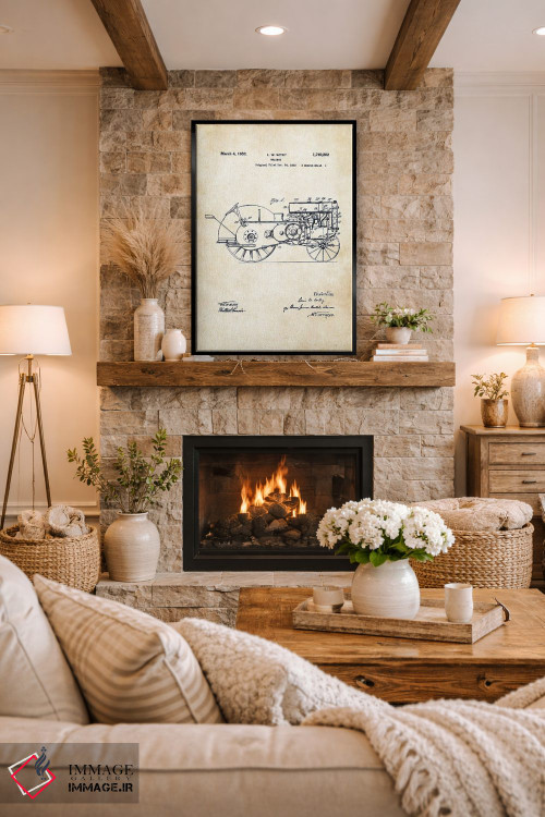 تابلو دکوراتیو تراکتور جان دیر اثر پتنت ۷۷ - D2B