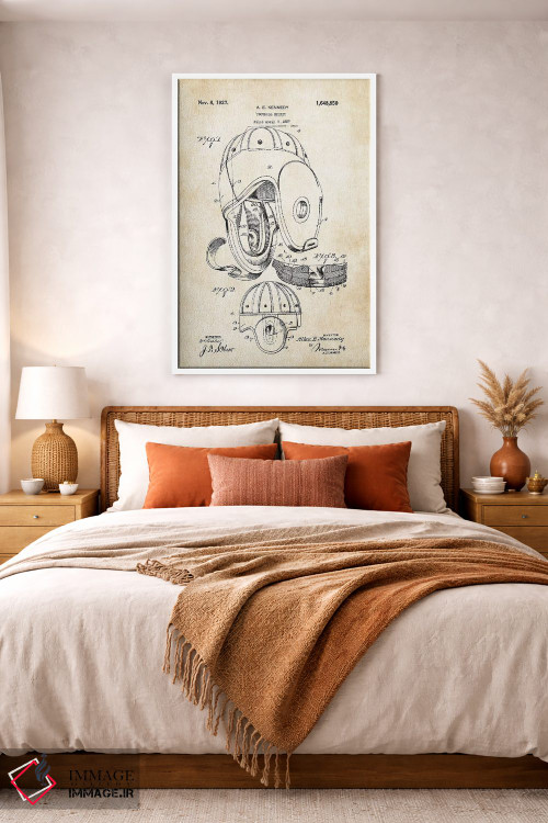 تابلو دکوراتیو کلاه فوتبال چرمی اثر پتنت ۷۷ - D3W