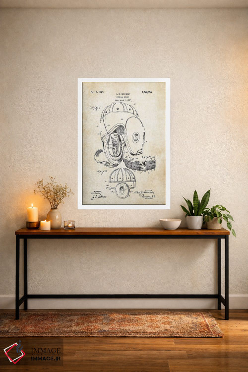 تابلو دکوراتیو کلاه فوتبال چرمی اثر پتنت ۷۷ - D4W