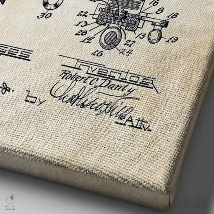 تابلو دکوراتیو درام سنر پایونیر لودویگ اثر پتنت ۷۷ - نمای نزدیک بافت بوم