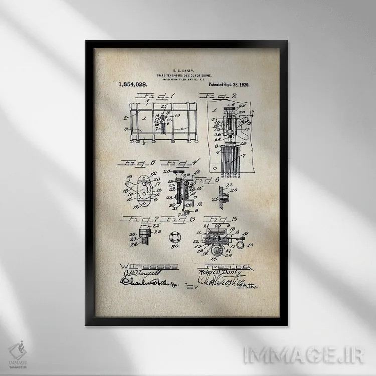 تابلو دکوراتیو درام سنر پایونیر لودویگ اثر پتنت ۷۷ - نمای قابدار مشکی