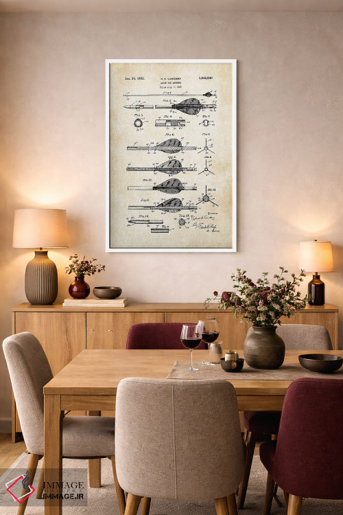 تابلو دکوراتیو تیر کمان اثر پتنت ۷۷ - D5W