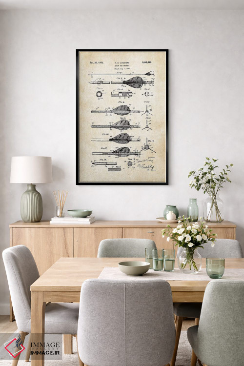 تابلو دکوراتیو تیر کمان اثر پتنت ۷۷ - D6B