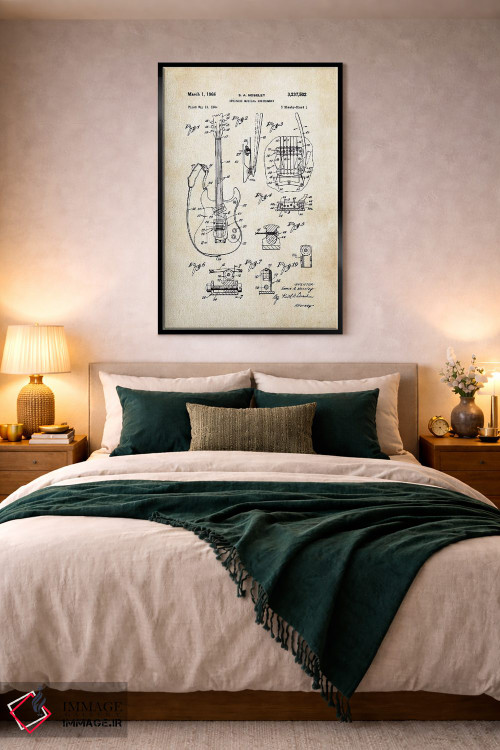 تابلو دکوراتیو گیتار مسرایت مارک ۱ اثر پتنت ۷۷ - D3B