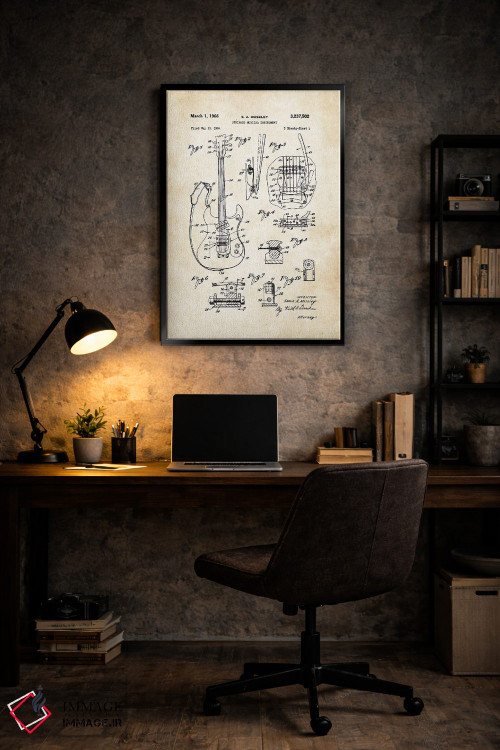 تابلو دکوراتیو گیتار مسرایت مارک ۱ اثر پتنت ۷۷ - D5B