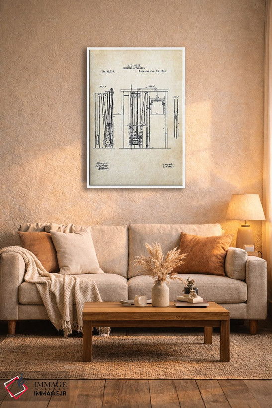 تابلو دکوراتیو آسانسور اوتیس اثر پتنت ۷۷ - D4W