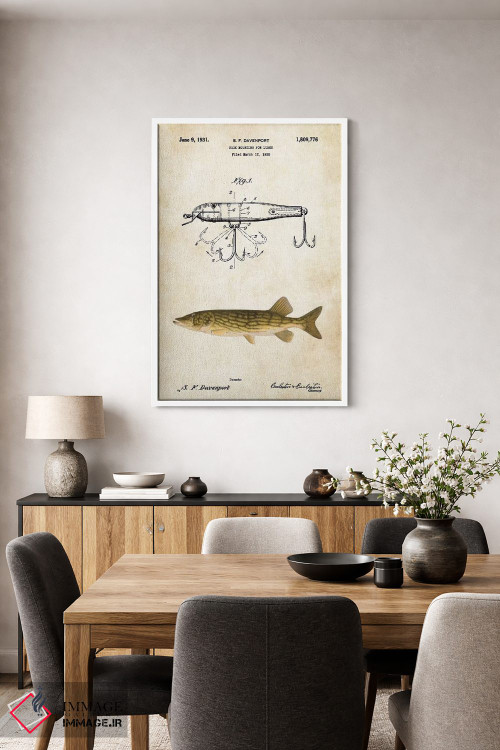 تابلو دکوراتیو طعمه ماهی گیری شمالی اثر پتنت ۷۷ - D3W