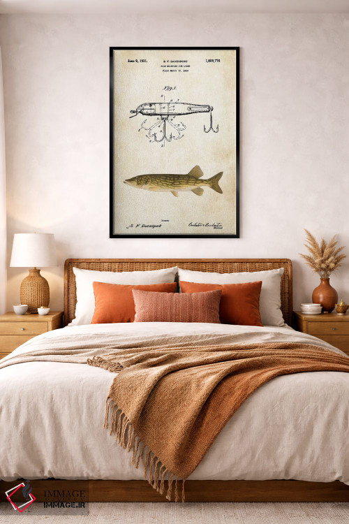 تابلو دکوراتیو طعمه ماهی گیری شمالی اثر پتنت ۷۷ - D4B