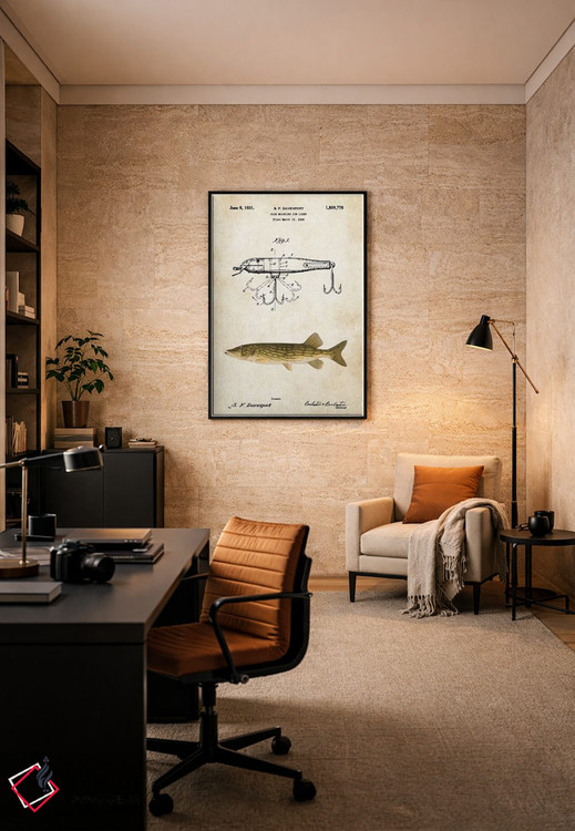 تابلو دکوراتیو طعمه ماهی گیری شمالی اثر پتنت ۷۷ - D6B